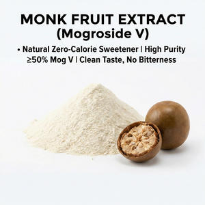 Mogroside V <span class=keywords><strong>Naturel</strong></span> 20%/30%/50%/80% – <span class=keywords><strong>Substitut</strong></span> <span class=keywords><strong>de</strong></span> Sucre Zéro Calorie en Poudre, Soluble dans l'Eau, Qualité Alimentaire, 1kg – Approvisionnement Direct Usine - Product Image 1