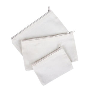 נסיעות מוצרי טואלטיקה תיק Zip איפור Canvass קוסמטי שקיות או שקיות זול מלא כותנה בד ידידותי לסביבה בד משקפי שמש פאוץ - Product Image 2