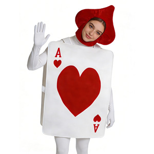 <b>Playing</b> <b>Cards</b> Cosplay Costume Set For Family Halloween Party Role <b>Playing</b> Outfits Size 8 To 13 Years - Product Image 4