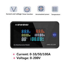 Vôn Kế KWS-DC200 Ampe Kế KWS Đồng Hồ Đo Năng Lượng Điện DC 0-200V LED AC Vôn Kế Đồng Hồ Đo Điện Có Chức Năng Đặt Lại 0-100A - Product Image 3