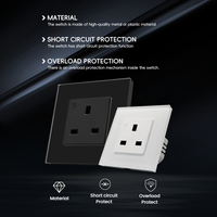 CNSKOU UK Standard verre Tuya Google Alexa surveillance de l'énergie Zigbee interrupteur mural d'alimentation électrique Zigbee prise intelligente