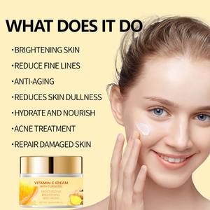 Pele branca reafirmante hidratante melhorar o envelhecimento ácido kójico açafrão vitamina c creme creme hidratante para o rosto - Product Image 4