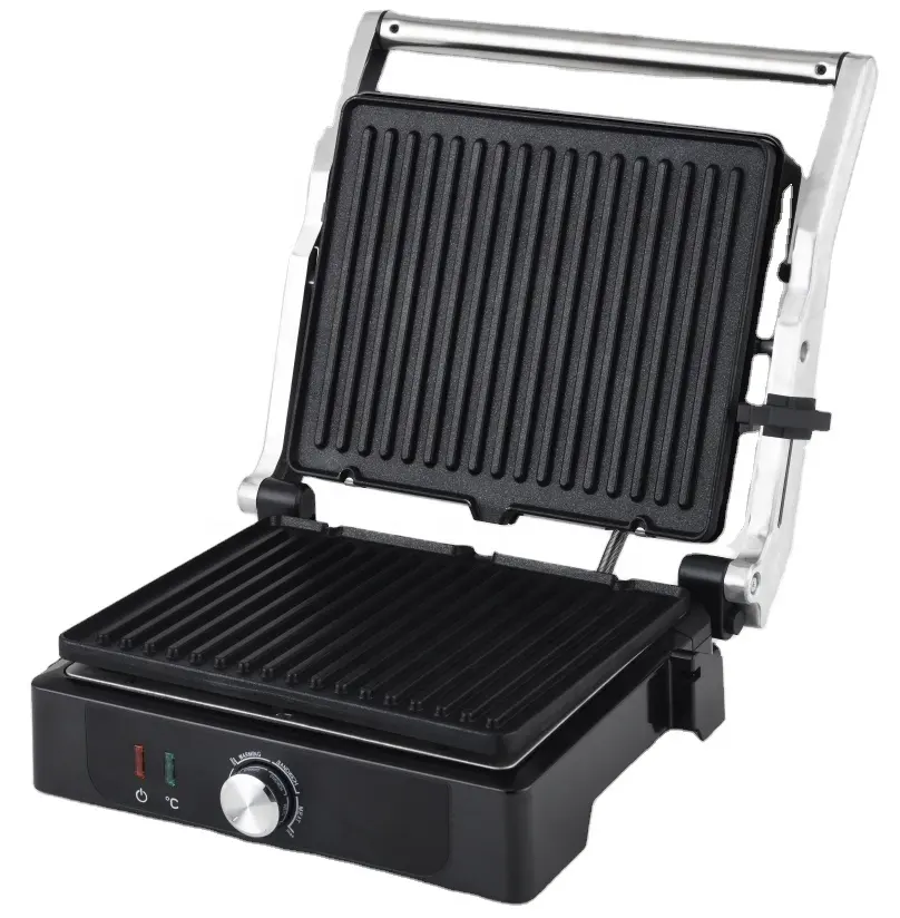 Jewin Elektrische Afneembare 4 Slice Roestvrijstalen Grill 180 Graden 2000W Sterk Vermogen Met Knopbediening