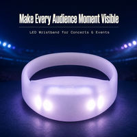 Bracelet en silicone avec logo personnalisé, bracelet lumineux LED, bracelet lumineux RGB pour concert, festival, promotion d'événements