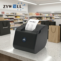 ZYWELL Impresora Térmica de Recibos Bluetooth USB Mini de 58 mm Z58-III Impresora Térmica de Facturas para Pequeñas Empresas