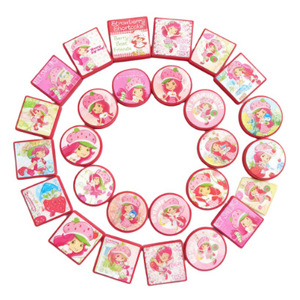Perles en silicone lumineuses imprimées motif dessin animé Fille Strawberry Shortcake, accessoires DIY, perles lâches à trou droit <span class=keywords><strong>de</strong></span> 3 mm, motifs personnalisables - Product Image 3