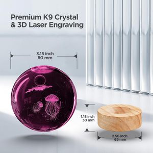 Lámpara de Noche LED USB con Bola de Cristal 3D, Diseño de Medusa, Delfín, Ballena y Concha, para Decoración de Dormitorio y Hogar, Venta al Por Mayor - Product Image 4