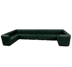 Taburete de <span class=keywords><strong>Bar</strong></span> KTV de rayas verticales verde oscuro de alta calidad, sofá que puede acomodar a varias personas - Product Image 4