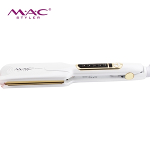 MAC Styler Wide Plate Hair Crimper Nano Titanium <span class=keywords><strong>Pro</strong></span> <span class=keywords><strong>230</strong></span> Fer à friser volumisant blanc or, outil de coiffure professionnel, 1 an d'utilisation en extérieur - Product Image 6