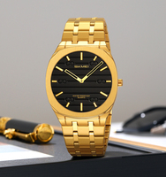 Montre de luxe pour homme en acier inoxydable SKMEI 9372 à quartz, logo personnalisé, vente en gros, lumineuse, étanche, cadeau pour homme
