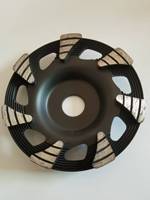 Disque de meulage à segments 6 pointes de 180 mm, à liant dur, pour le béton