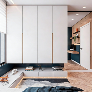 Armoire flottante minimaliste personnalisée BALOM avec éclairage LED à capteur intelligent, design moderne, mobilier de chambre à coucher haut de gamme - Product Image 3