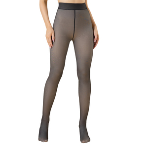 Women's Winter Thick Fleece Lined <strong>Fluffy</strong> <strong>Leggings</strong> 220g High Waist Casual Style Seamed Snagging Resistance Breathable Warm Fake - Product Image 6