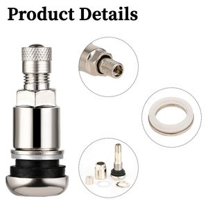 All Steel Tr525 Tubeless Tire Valve Stem 11.3mm Orifice Universal Modified Flat Bottom Explosion Proof American Mouth <b>Clip</b> On - Product Image 2