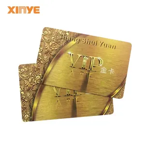 HF RFID 13.56MHz Fudan F08 custom printing PVC plastik hot gold stamping VIP mengunjungi kartu loyalitas smart chip cards produsen