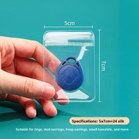 Sacs à fermeture éclair en PVC hautement transparents, épais et antioxydants, pour le rangement des boucles d'oreilles et des colliers, emballage refermable