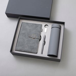 Wholesale Promotional Red Leather Notebook <b>Journal</b> for Gift Custom Diary Thermos Cup Notebook Gift Set With Pen and Water Bottle - Product Image 2
