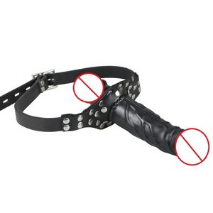 Consolador con correa ajustable para lesbiana, juguetes de masturbación femenina, entrenamiento sexual Oral, mordaza para la boca, gran oferta - Product Image 1