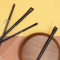 Pinceaux de maquillage individuels fins et angulaires, véganes, pour sourcils plats, eye-liner, anti-cernes et teinture à sourcils, avec logo personnalisé et marque privée
