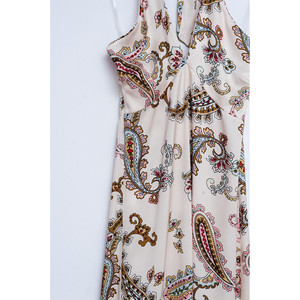 Abito lungo con collo all'americana in stampa Paisley - Product Image 2