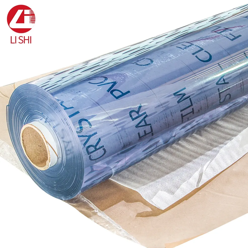 Lembar PVC Lembut Transparan Kristal Plastik Kualitas Terbaik Gulungan PVC untuk Penutup Meja