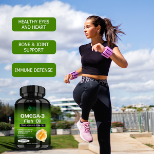 Factory Wholesale Omega 3 Fish Oil Softgels Molecularly Distilled Fish Oil Eynhealth Support for Brain Health <b>Supplement</b> Immune - Product Image 4