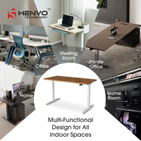 Bureau informatique électrique intelligent en acier, réglable en hauteur, avec mémoire, silencieux, anti-pincement, pour la maison et la chambre
