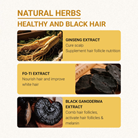 Huile nourrissante au Ganoderma, naturelle, anti-cheveux gris, rend les cheveux plus épais, renforce les cheveux abîmés, soin capillaire