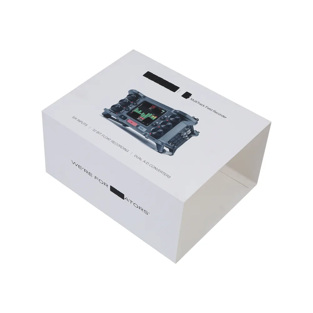 Custom Luxury Foldable Black Cardboard Uv Box With Magnet For Gift