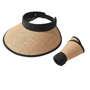 หมวกกันแดดปีกกว้างสำหรับผู้หญิง ป้องกันรังสียูวี หมวกปีกกว้างพับได้ หมวกปีกกว้างสีทึบ หมวกปั่นจักรยานสำหรับผู้ใหญ่ - Product Image 4