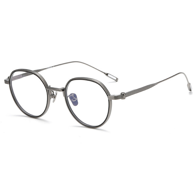 Factory Wholesales Ultralight Japan Pure Titanium Round Frame Optical Glasses Titanium Ip Glasses Frame for Men