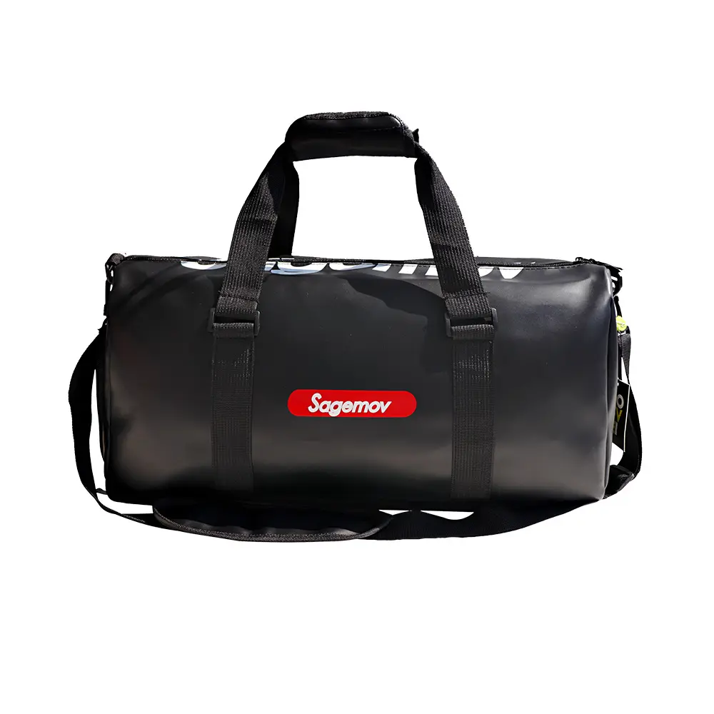 New waterproof foldable travel sport duffel bag large capacity pu leather travel bag