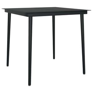 Ensemble de salle à manger de jardin en rotin noir 4 places, mobilier d'extérieur contemporain, structure métallique résistante aux intempéries - Product Image 6