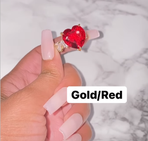 แหวนชุบเงินรูปหัวใจ18K สำหรับผู้ชายและผู้หญิง - Product Image 3