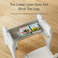 Bureau et chaise réglables pour l'étude des enfants à l'école, ensemble table et chaise pour enfants avec motif de dessin animé