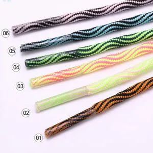 Factory Cheap Custom Round Rope Shoelace Tips Colorful Shoe Shoelaces