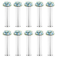 Vase doré en cristal de 35.4 pouces, support à fleurs en métal pour décoration de table de fête, décoration de mariage élégante, lustre de Table