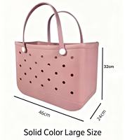 Sac fourre-tout OEM personnalisé pour femme, grande taille, en EVA, imperméable, avec chaîne, design ajouré, écologique, pour la plage et le shopping