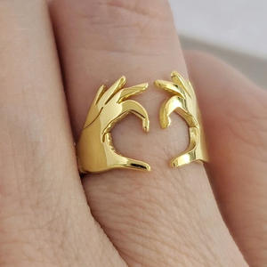 Anelli in argento placcato per innamorati, gioielli moderni unisex alla moda, regalo per lui e per lei T0112 - Product Image 3