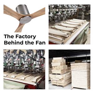 カスタムリモコンまたは壁掛けコントロール、リバースBLDC静音モーター、無垢材ハガー、薄型フラッシュマウント天井扇風機（低天井用） - Product Image 5