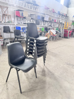 Chaise en plastique moderne empilable avec pieds en acier chromé, chaise de restaurant, café, conférence, chaise commerciale