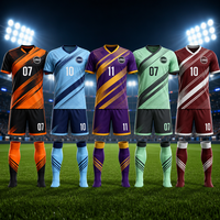Maillot de football personnalisé OEM ODM, impression par sublimation, séchage rapide, polyester, logo d'équipe personnalisé, nom, numéro