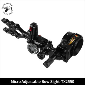 Topoint Bow Sight Aluminium CNC Visiers tange 5 Stifte 0,019 "Glasfaser-CNC-Maschinen nadeln Mikro verstellbare Nadeln <span class=keywords><strong>TX2550</strong></span> - Product Image 2