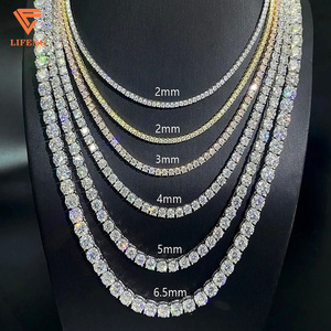 Neuankömmling Silber HipHop Modeschmuck 8MM/15MM Iced Out Bling Big Size Diamant VVS Moissan ite Tennis Chain Herren Halskette - Product Image 5
