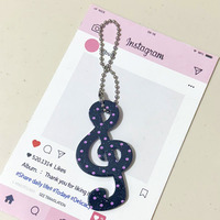Porte-clés pendentif étoiles de dessin animé, mignon et adorable, bijou de sac en acrylique, fini brillant