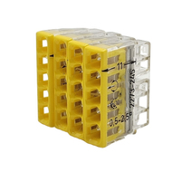 Conector de Empalme de Cables PUSH WIRE 2273-245 en Stock, Nuevo y Original Alemán, Carcasa Transparente de 5 Conductores, Cubierta Amarilla 2273 245