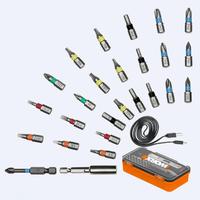 Perceuse sans fil rechargeable BYTOOL BT-WX240 industrielle, batterie lithium-ion 3,6 V, 2900 tr/min, couple maximal de 8 Nm, jeu de 26 embouts, OEM