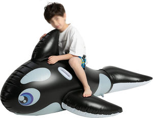 Waterhan Lot de 2 jouets gonflables multicolores requin <span class=keywords><strong>baleine</strong></span> pour enfants, étanches, thermosoudés, pour piscine, avec pompe électrique, 6-8 pieds, AC - Product Image 5