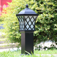 Lampadaire d'extérieur vintage en aluminium pour villa, éclairage de pelouse, lampadaire de jardin en pierre pour portail, éclairage de balise pour aménagement paysager et parc