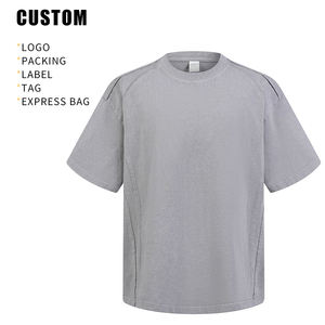 卸売 オーバーサイズ ヘビーウェイト Tシャツ コットン ドロップショルダー ティー 高品質 ヴィンテージ 酸洗い ストリートウェア カスタム メンズ Tシャツ - Product Image 3